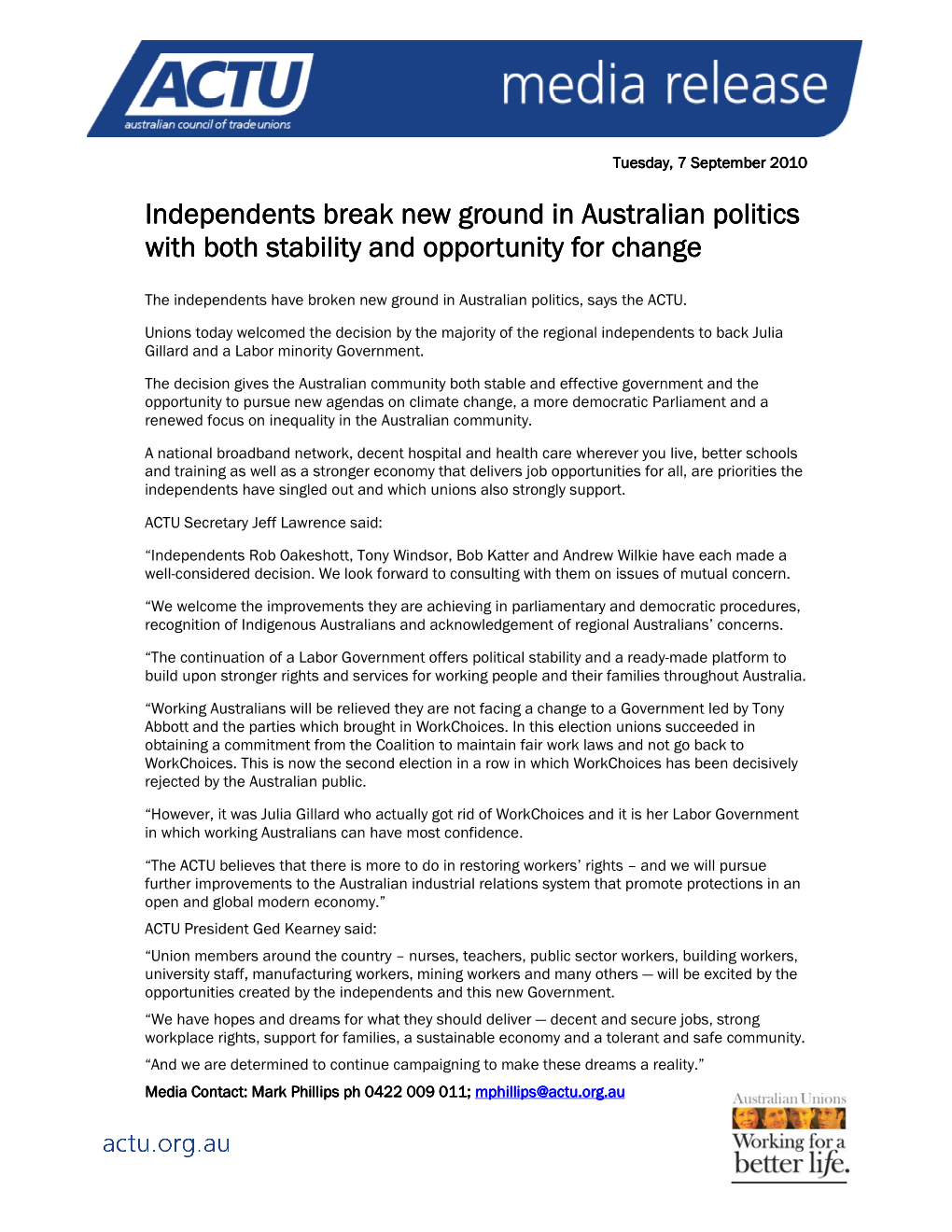 Independents Break New Ground in Australia Independents Break New