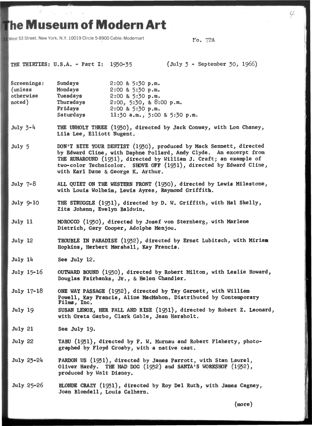 Part I: 1^0-35 (July 3 - September 30, I966)