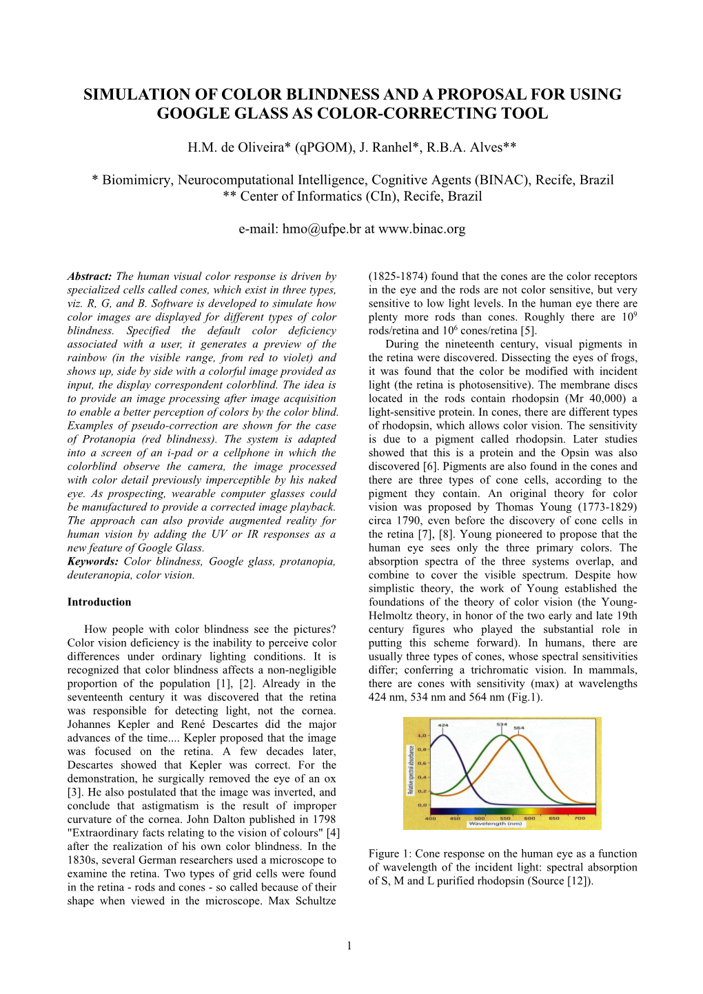 Simulation of Color Blindness and a Proposal for Using Google Glass As Color-Correcting Tool