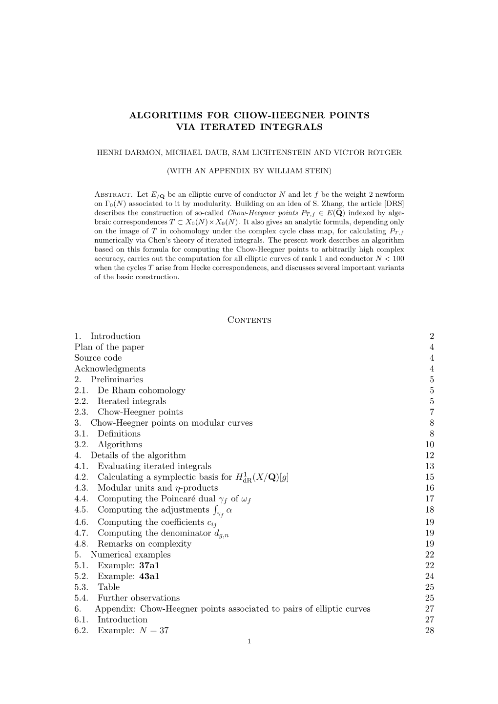 Chow-Heegner Points Via Iterated Integrals