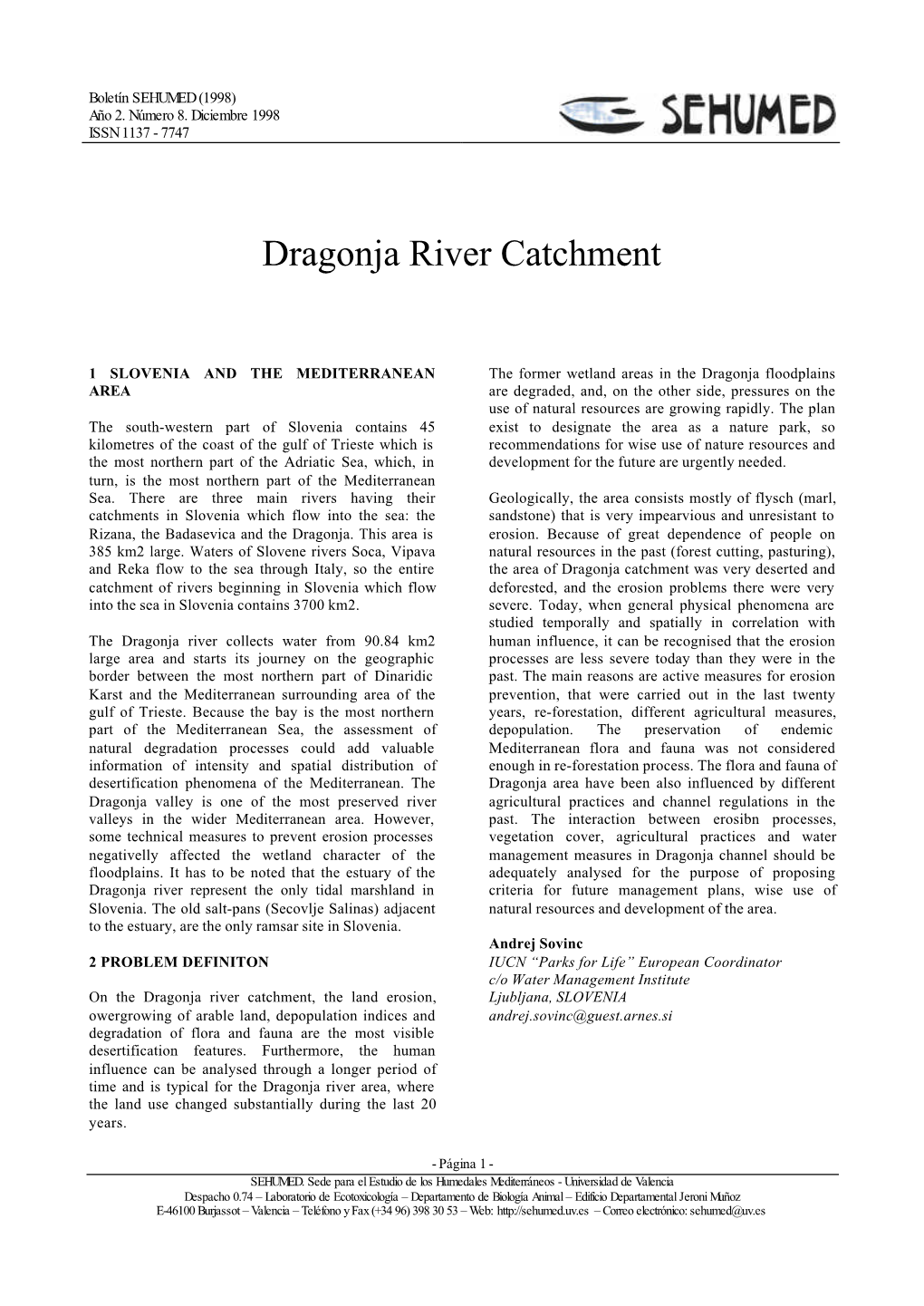 Dragonja River Catchment