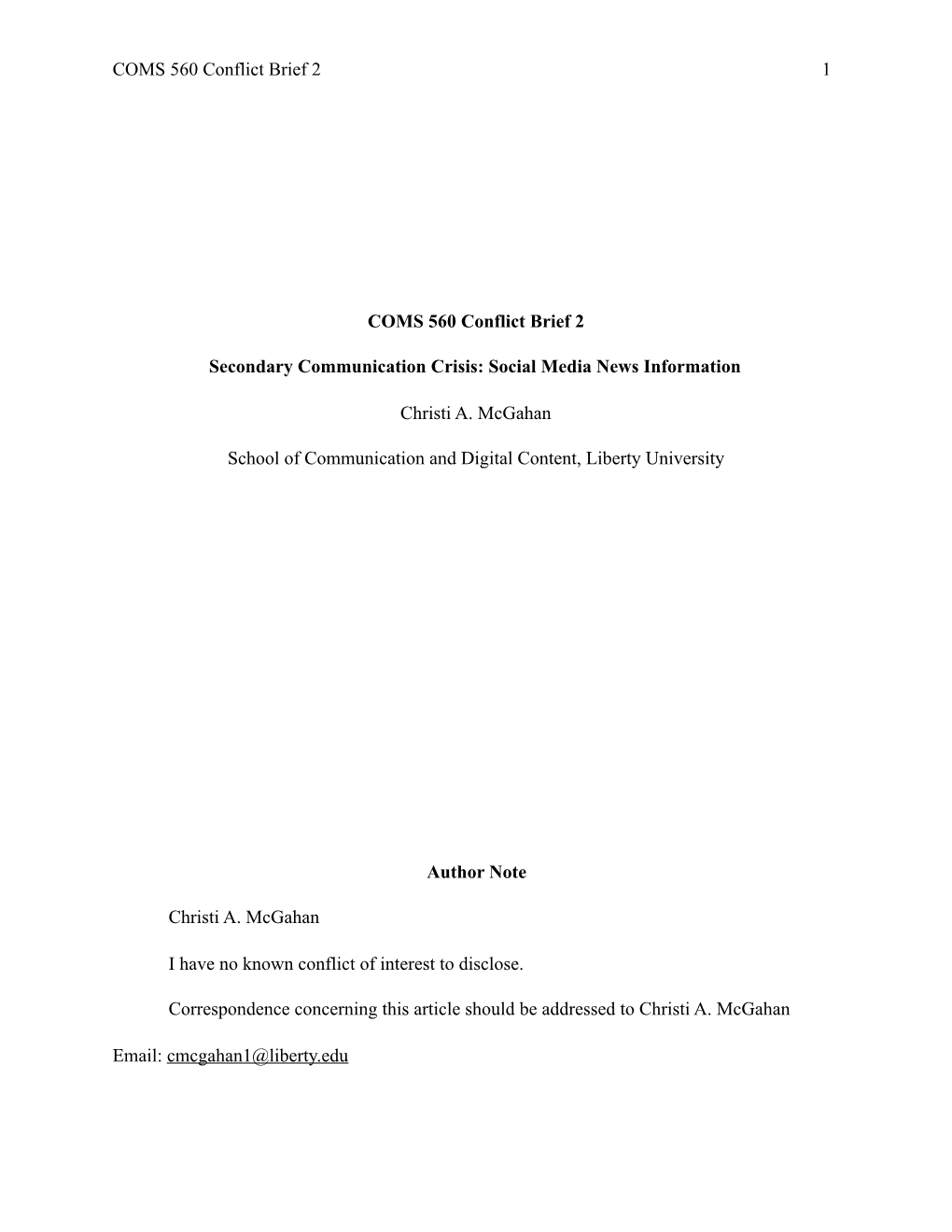 PROP-COMS 560 Conflict Brief 2 Christi Mcgahanpdf.Pdf