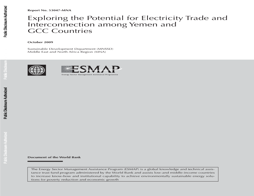 Exploring the Potential for Electricity Trade and Interconnection Among