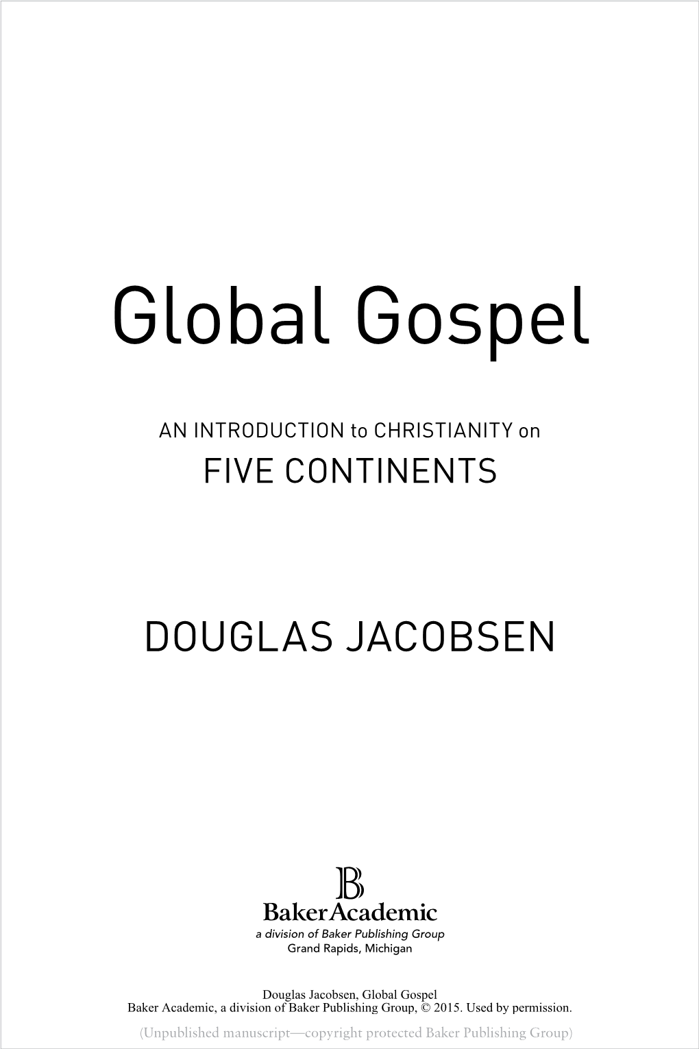 Global Gospel