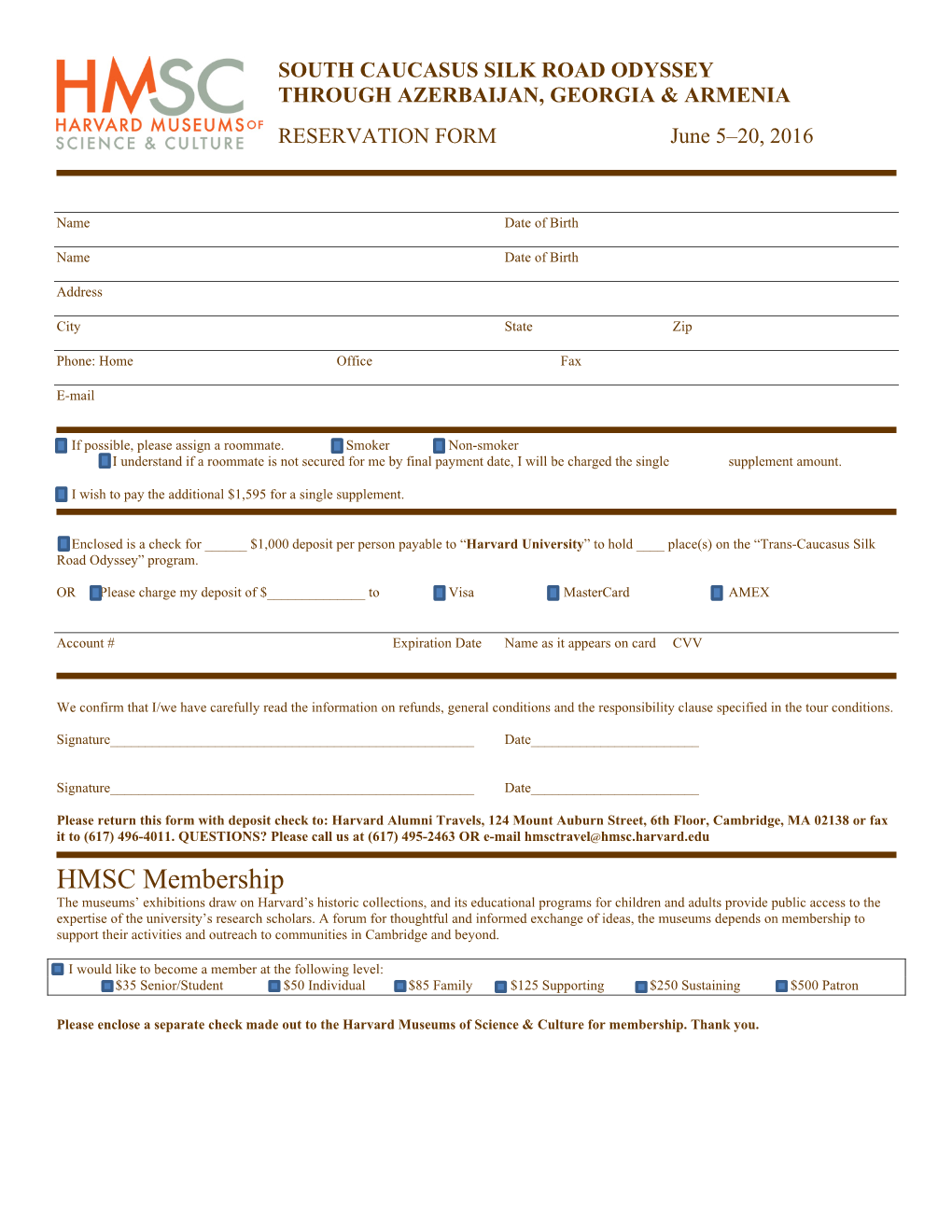 HMSC Membership