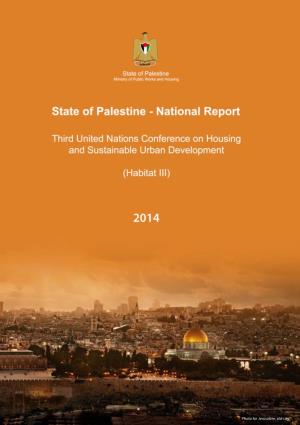 National Report, State of Palestine United Nations