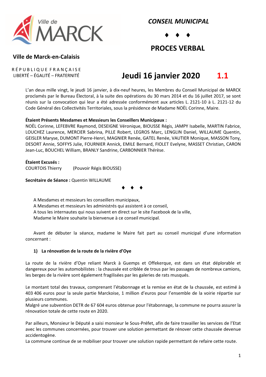 Jeudi 16 Janvier 2020 1.1