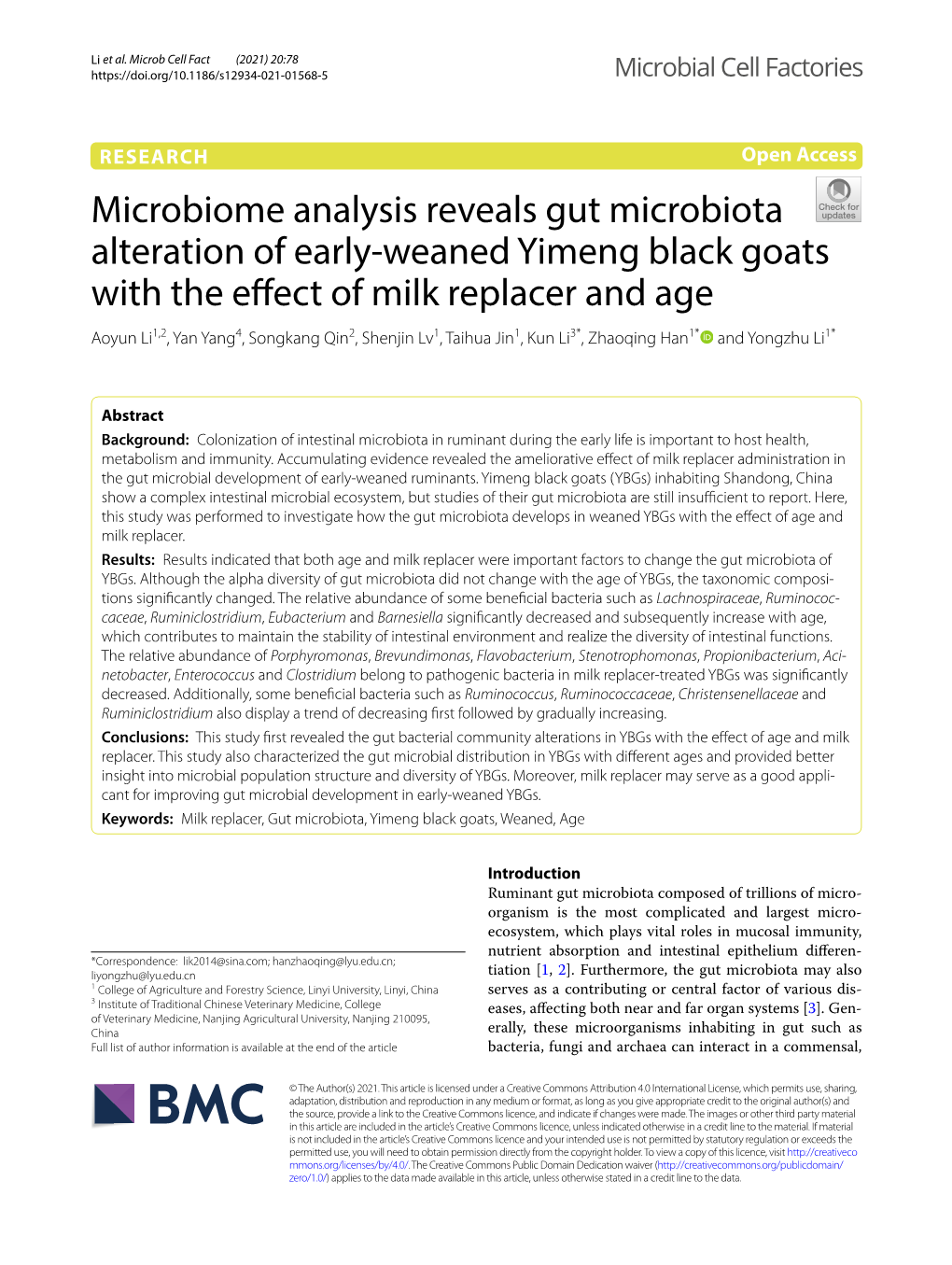 Microbiome Analysis Reveals Gut Microbiota Alteration of Early