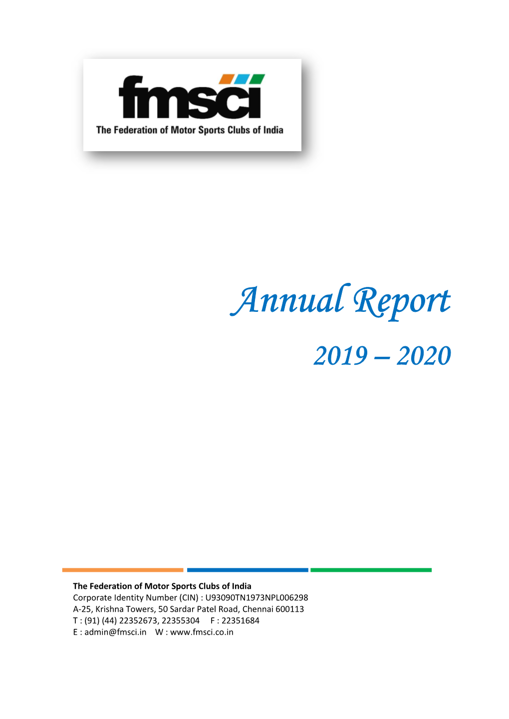 Annual Report 2019 – 2020