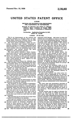 United States Patent Office 2,136,483