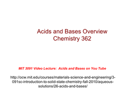 Acid-Base Concepts