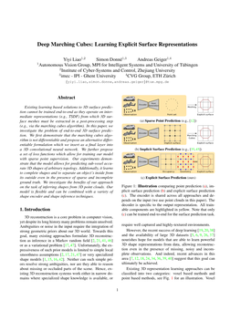 Deep Marching Cubes: Learning Explicit Surface Representations