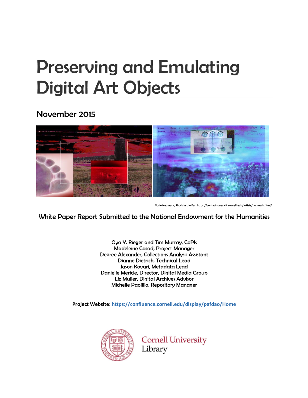 Preserving and Emulating Digital Art Objects