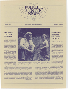 Folklife Center News, Volume V Number 1 (January 1982)