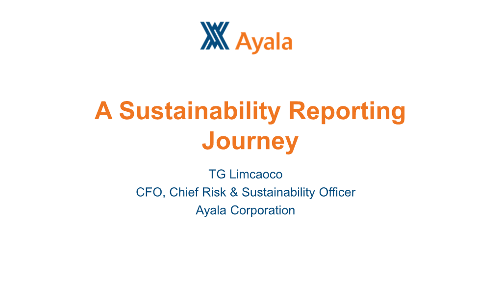 A Sustainability Reporting Journey