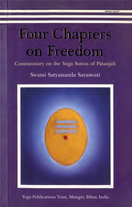 Four Chapters on Freedom ( Commentary on Yoga Sutras