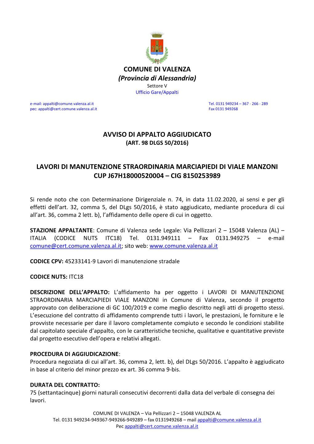 Avviso Appalto Aggiudicato.Pdf