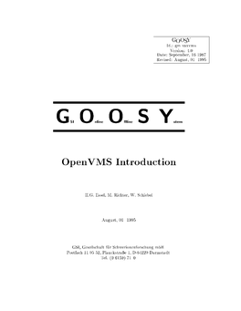 Openvms Introduction