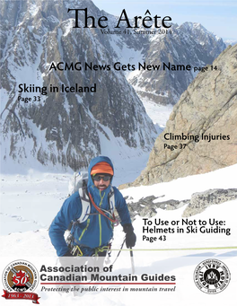 ACMG News Gets New Name Page 14 Skiing in Iceland Page 33