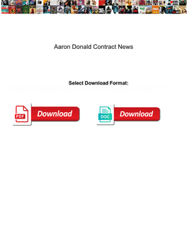 Aaron Donald Contract News