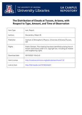 University of Arizona Institute of Atmospheric