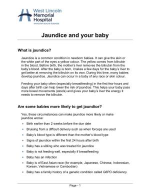 Jaundice and Your Baby