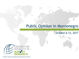 Public Opinion in Montenegro