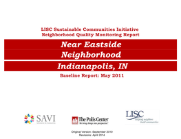 Near Eastside Neighborhood Indianapolis, in Baseline Report: May 2011