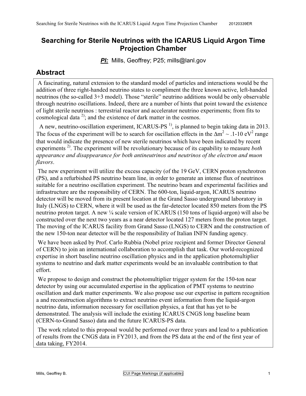 Searching for Sterile Neutrinos with the ICARUS Liquid Argon Time Projection Chamber 20120339ER