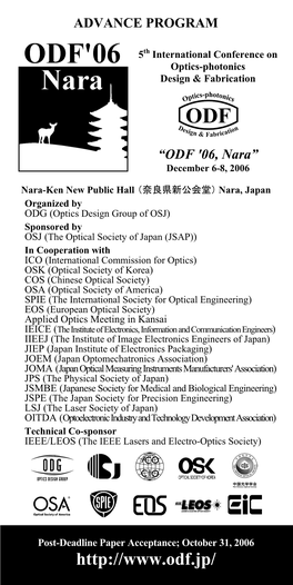 Advance Program PDF File