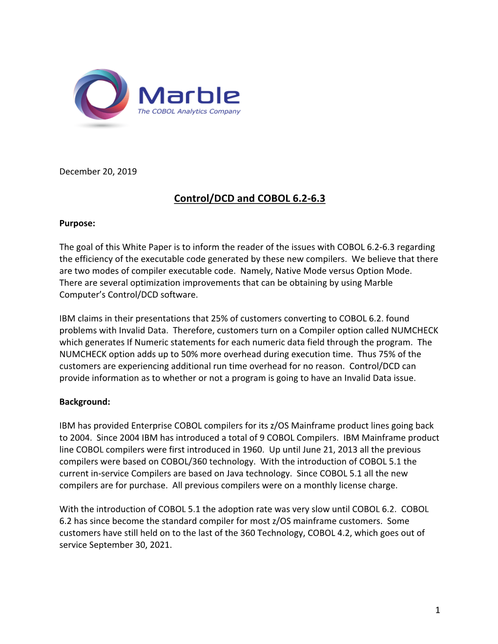 Control/DCD and COBOL 6.2-6.3