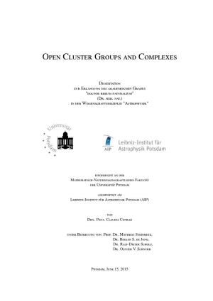 Open Cluster Groups and Complexes