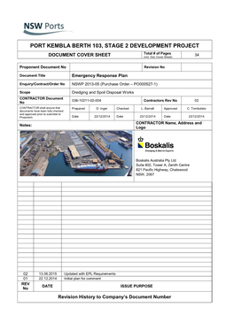 Port Kembla Berth 103, Stage 2 Development Project