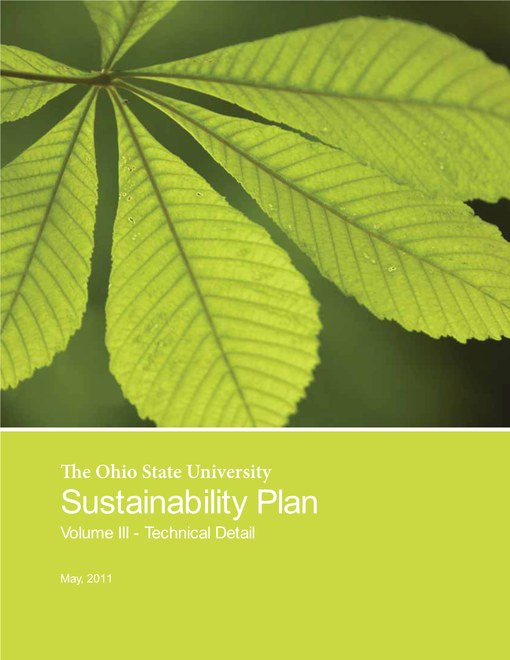 Ohio State University Sustainability Plan Volume III - Technical Detail
