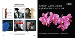Chopin Cello Sonata Raphael Wallfisch & John York
