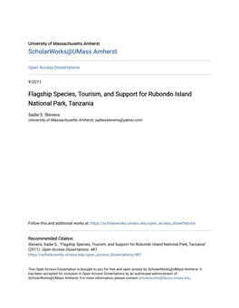 Flagship Species, Tourism, and Support for Rubondo Island National Park, Tanzania