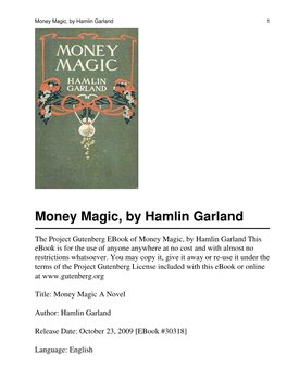 Money Magic, by Hamlin Garland 1