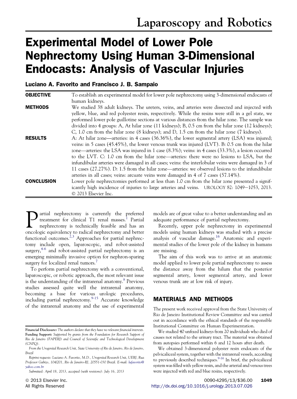 Analysis of Vascular Injuries Luciano A