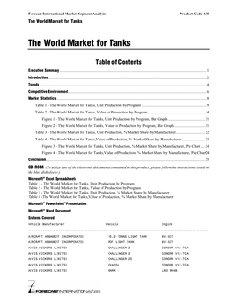 The World Market for Tanks