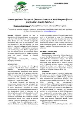 A New Species of Fuscoporia (Hymenochaetaceae, Basidiomycota) from the Brazilian Atlantic Rainforest