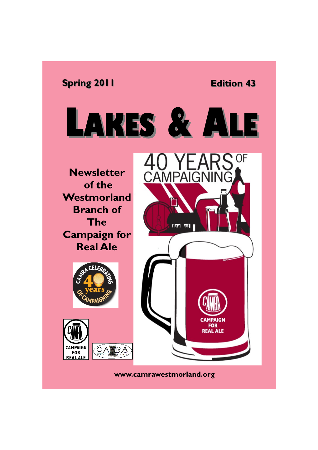 Newsletter of the Westmorland Branch of the Campaign for Real Ale