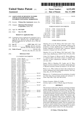 United States Patent (19) 11 Patent Number: 6,133,492 Anantaneni (45) Date of Patent: Oct