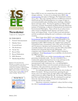 Newsletter Society, and Ecological Design