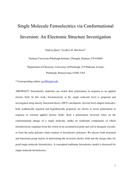 Single Molecule Ferroelectrics Via Conformational Inversion
