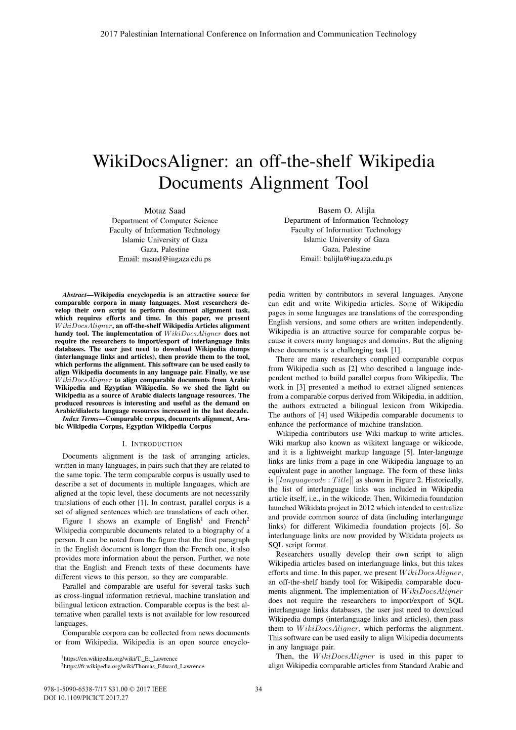 Wikidocsaligner: an Off-The-Shelf Wikipedia Documents Alignment Tool