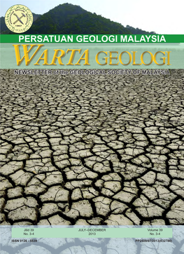 WARTA GEOLOGI NEWSLETTER of the GEOLOGICAL SOCIETY of MALAYSIA