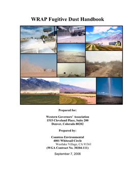 WRAP Fugitive Dust Handbook