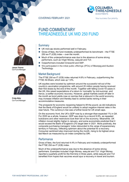 Fund Commentary Threadneedle Uk Mid 250 Fund