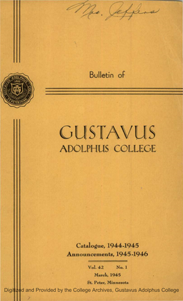 GUSTAVUS Aooljphus COLLEGE