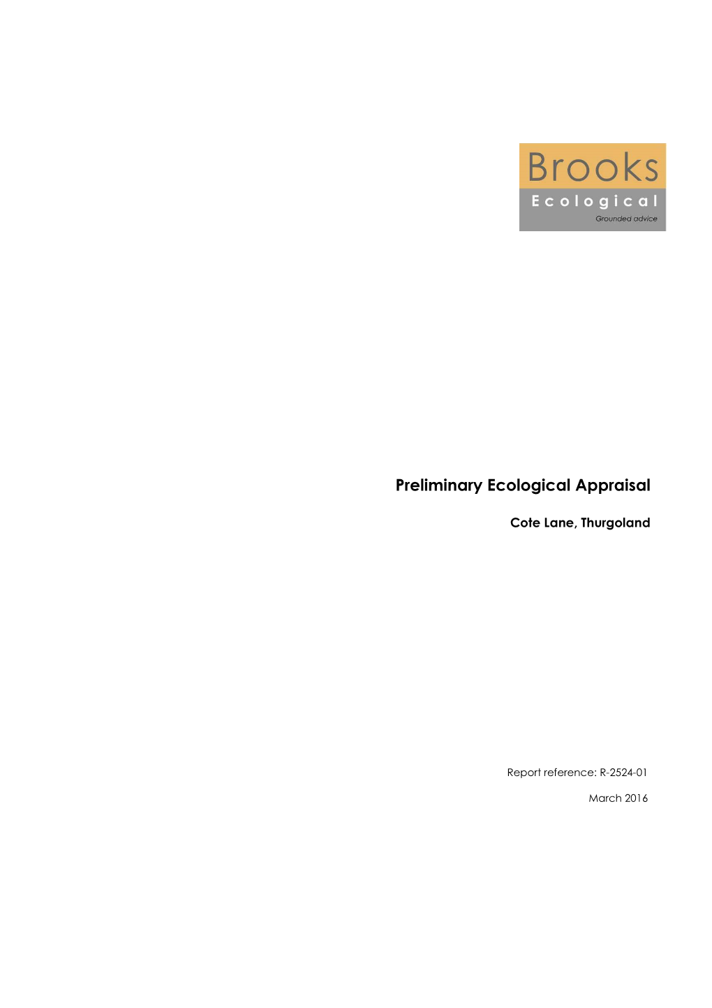 Preliminary Ecological Appraisal